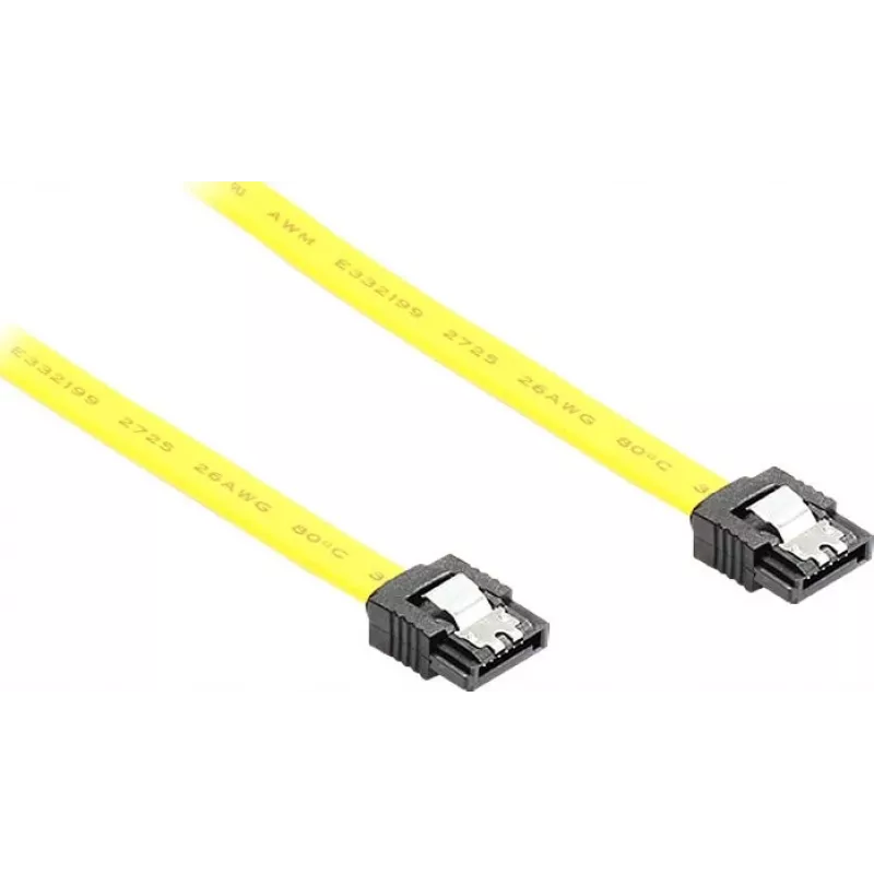 GoodConnections cable SATA 6 Gb/s con clip metálico, 0,70 m, amarillo 5047-A07Y