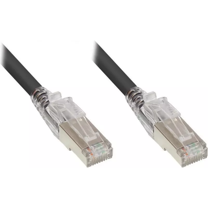 GoodConnections Cable de red Cat.6A S/FTP con protección de lengüeta RNS®, LSZH, 5 m, negro 8060-HV050S