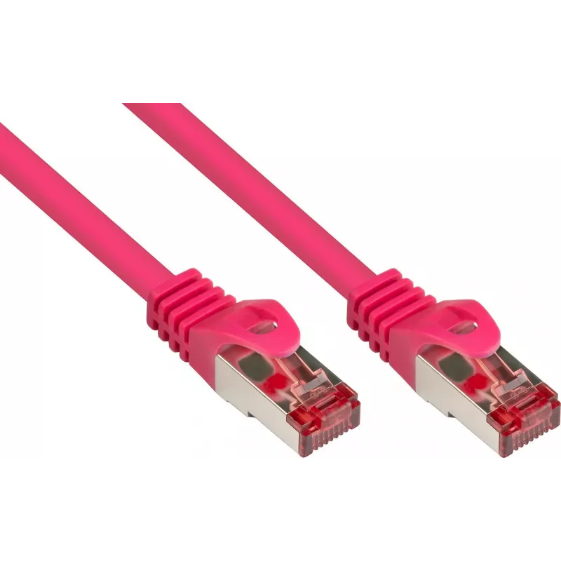 GoodConnections Alcasa Cable de red Cat6 S/FTP de 40 m, RJ-45 macho a macho, magenta 8060-400M