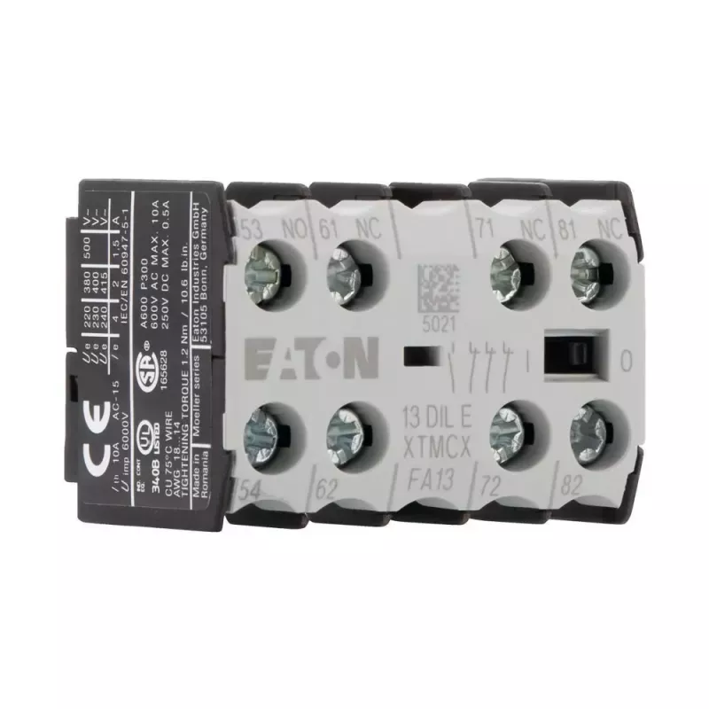 Eaton 13DILE interruptor de posición, 1NO+1NC, émbolo, IP65, negro/blanco 002397