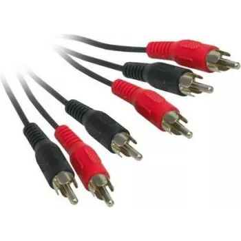 Good Connections AVB-02 Cable de vídeo compuesto + audio estéreo 3x RCA macho a 3x RCA macho, 2 m, negro