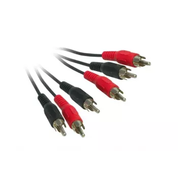 Good Connections AVB-02 Cable de vídeo compuesto + audio estéreo 3x RCA macho a 3x RCA macho, 2 m, negro