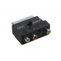 GoodConnections Alcasa 5525-3CU Adaptador SCART a 3x RCA + S-Video con conmutador de dirección, negro