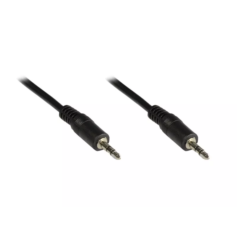 GoodConnections Cable jack estéreo de 3,5 mm 2,5 m macho a macho negro 1970-02