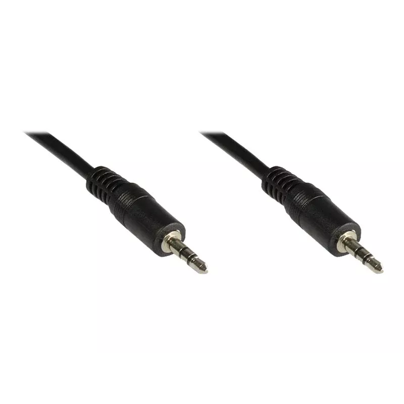 GoodConnections Cable jack estéreo de 3,5 mm 2,5 m macho a macho negro 1970-02
