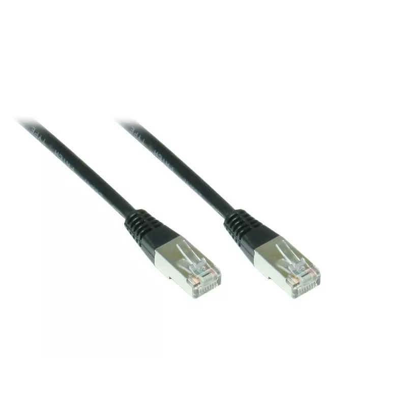 Alcasa 855S-015 Cat5e SF/UTP Cable de conexión, RJ45, 1,5 m, negro