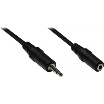 GoodConnections AS-35V3 cable de extensión de audio estéreo de 3,5mm, conector macho a conector hembra, 3m, negro