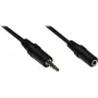 GoodConnections AS-35V3 cable de extensión de audio estéreo de 3,5mm, conector macho a conector hembra, 3m, negro
