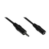 GoodConnections AS-35V3 cable de extensión de audio estéreo de 3,5mm, conector macho a conector hembra, 3m, negro