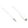 GoodConnections AS-35V4W2 cable de extensión de audio de 3,5mm de 4 polos, conector macho a conector hembra, blanco, 2m