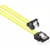 GoodConnections cable SATA 6 Gb/s con clip metálico, acodado, 0,50 m, amarillo 5047-AW05Y