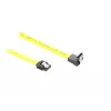 GoodConnections cable SATA 6 Gb/s con clip metálico, acodado, 0,50 m, amarillo 5047-AW05Y
