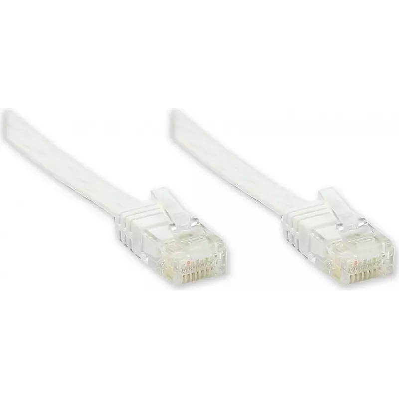 GoodConnections Cat. 5e U/UTP cable de parcheo plano, 7,5 m, blanco 805U-F507W