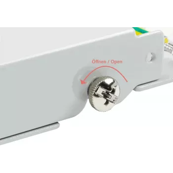 GoodConnections Alcasa GC-N0120 módulo keystone Cat.6a blindado, RJ45 a IDC sin herramientas, 10GBase-T, gris, carcasa de zinc