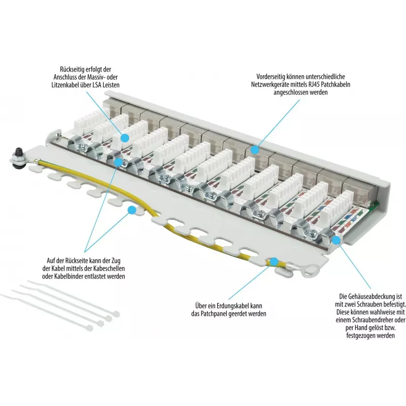 GoodConnections Alcasa GC-N0120 módulo keystone Cat.6a blindado, RJ45 a IDC sin herramientas, 10GBase-T, gris, carcasa de zinc
