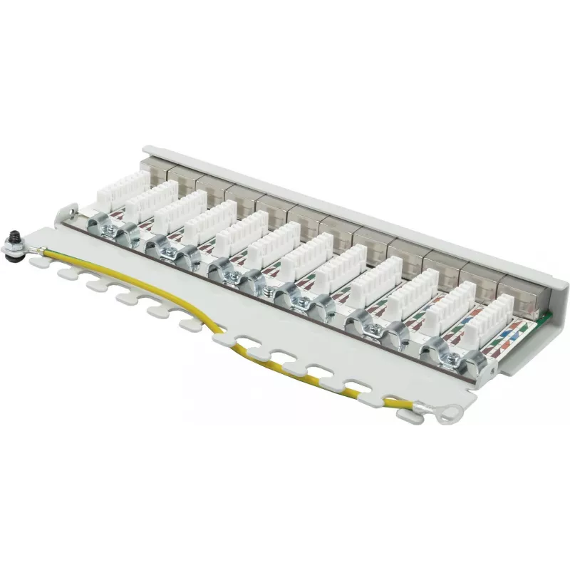 GoodConnections Alcasa GC-N0120 módulo keystone Cat.6a blindado, RJ45 a IDC sin herramientas, 10GBase-T, gris, carcasa de zinc
