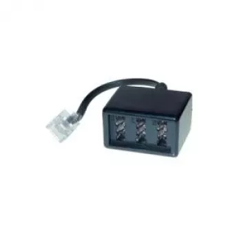Alcasa T3A-NFN Adaptador RJ-45, macho/hembra, negro