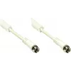 GoodConnections cable coaxial conector F a conector F con núcleo de ferrita, 100% apantallado, 1,5m, blanco (S-FP15W)