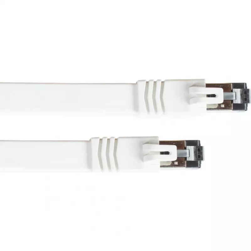 GoodConnections cable de red plano Cat. 8.1 U/FTP PiMF LSZH blanco 0,5m 40Gbps 2000MHz 8080-F005W