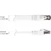 GoodConnections cable de red plano Cat. 8.1 U/FTP PiMF LSZH blanco 0,5m 40Gbps 2000MHz 8080-F005W