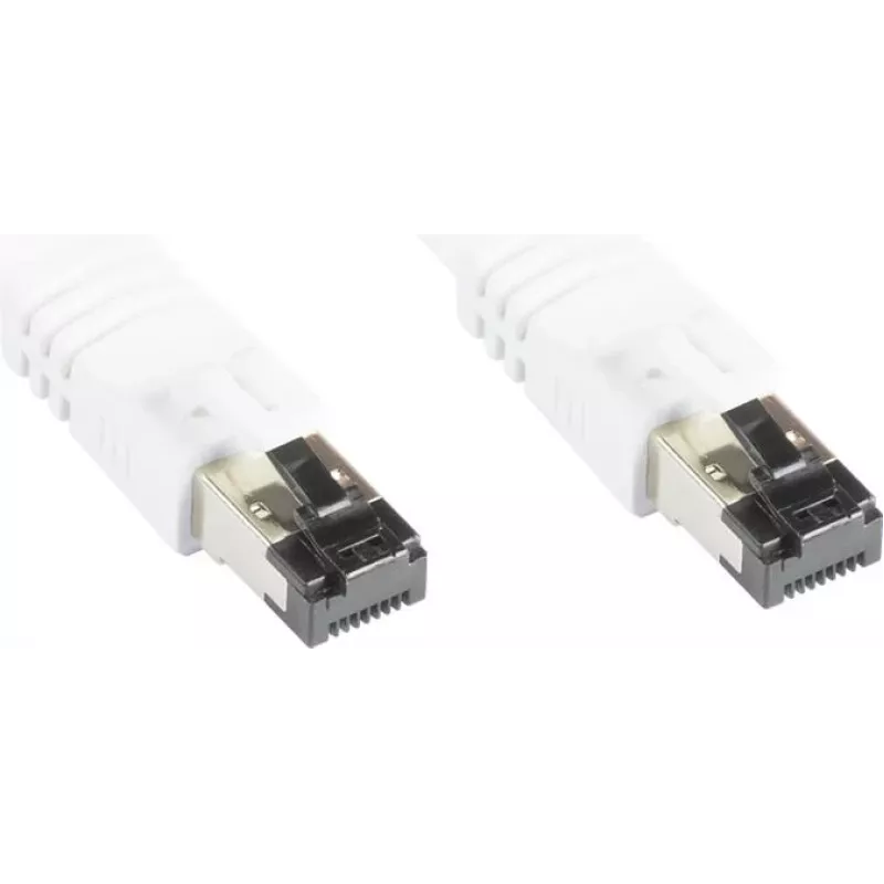 GoodConnections cable de red plano Cat. 8.1 U/FTP PiMF LSZH blanco 0,5m 40Gbps 2000MHz 8080-F005W