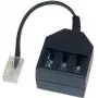 GoodConnections adaptador telefónico RJ45 (8P4C) conector macho a conector hembra TAE-F, 20cm, negro T4A-NFF
