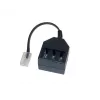 GoodConnections adaptador telefónico RJ45 (8P4C) conector macho a conector hembra TAE-F, 20cm, negro T4A-NFF