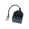 GoodConnections adaptador telefónico RJ45 (8P4C) conector macho a conector hembra TAE-F, 20cm, negro T4A-NFF