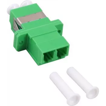 GoodConnections acoplador de fibra óptica LC/APC a LC/APC dúplex, carcasa SC simplex, plástico verde, monomodo, casquillo de circonia LW-KULCAPCK
