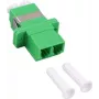 GoodConnections acoplador de fibra óptica LC/APC a LC/APC dúplex, carcasa SC simplex, plástico verde, monomodo, casquillo de circonia LW-KULCAPCK