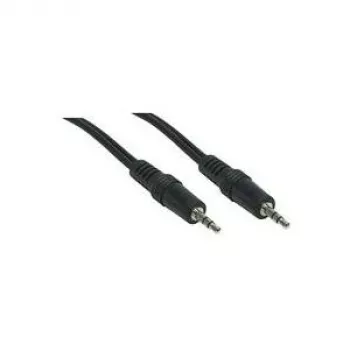 GoodConnections cable de audio estéreo de 3,5mm conector macho a conector macho, 1,5m, dorado, negro (1970-EX)