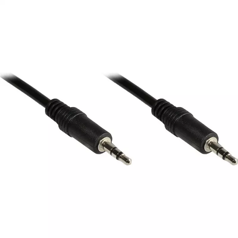 GoodConnections cable de audio estéreo de 3,5mm conector macho a conector macho, 1,5m, dorado, negro (1970-EX)
