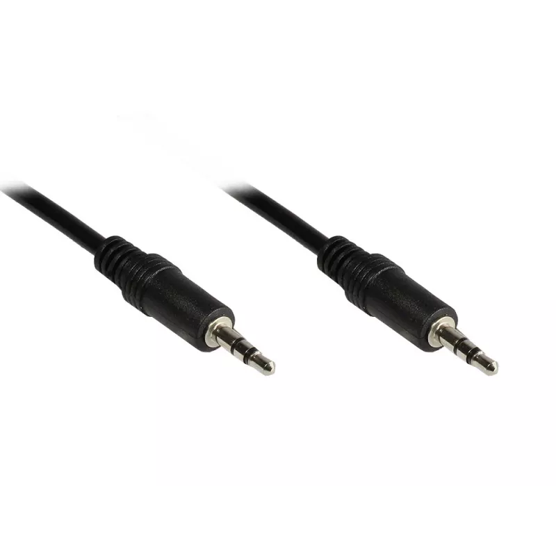 GoodConnections cable de audio estéreo de 3,5mm conector macho a conector macho, 1,5m, dorado, negro (1970-EX)