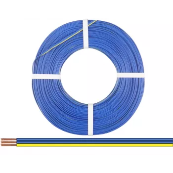 Donau Elektronik 318-223-50 cable flexible de 3 hilos 0,14 mm² azul/azul/amarillo 50 m bobina