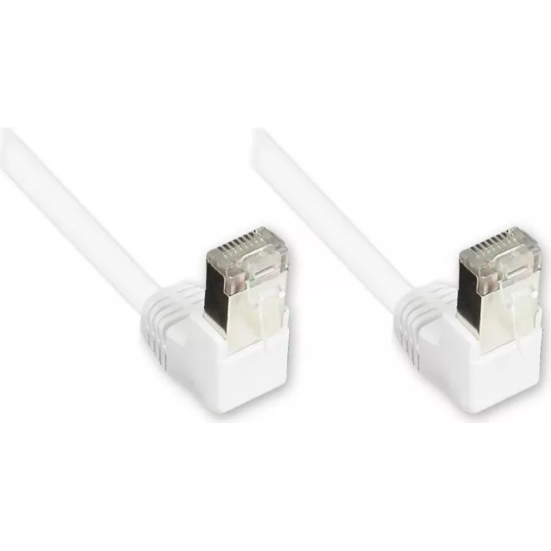 GoodConnections cable de red Cat. 5e F/UTP, blanco, 5m, conectores RJ45 acodados 90° hacia abajo 805W-050WI