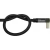 Good Connections cable de antena SAT SmartFLEX, conector coaxial IEC acodado a conector hembra, dorado, cuádruple apantallado, 120 dB, negro, 3 m (GC-M2074)