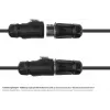 GoodConnections IC01-20P302 S1 Power conector industrial hembra de 3 pines, con bloqueo por clic, terminales de soldadura, M20