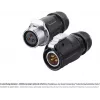 GoodConnections IC01-20P302 S1 Power conector industrial hembra de 3 pines, con bloqueo por clic, terminales de soldadura, M20