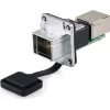 GoodConnections Alcasa IC06-R302 acoplador RJ45 industrial, IP65/IP67, gris, carcasa de zinc, -40 a 80°C