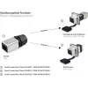 GoodConnections Alcasa IC06-R302 acoplador RJ45 industrial, IP65/IP67, gris, carcasa de zinc, -40 a 80°C