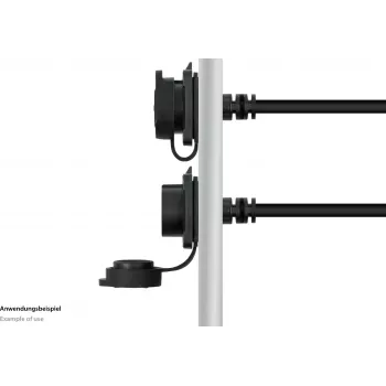 GoodConnections S1 cable USB-C industrial, USB 3.2 Gen 2, 10 Gbps, montaje M16, IP65/67, 1 m, negro (IC01-16U3102-010)