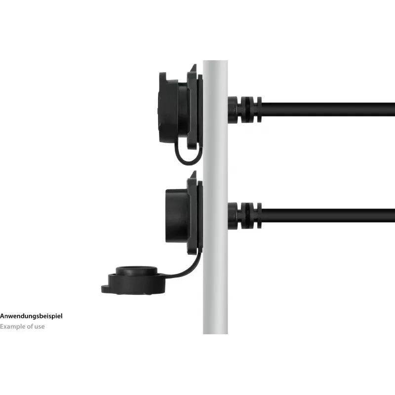 GoodConnections IC01-16U3102-010 S1 cable USB-C industrial, USB 3.2 Gen 2, conector a toma de panel, M16, IP65/67, 1 m