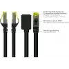 GoodConnections Cat.7 S/FTP cable alargador RJ45 con protección de pestaña, libre de halógenos, 1m, negro 8070VR-010S