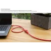 GoodConnections 8070VR-100R Cat.7 S/FTP RJ45 alargador de cable de red, PiMF, libre de halógenos, 600 MHz, OFC, protección de pestaña RNS, 10 m, rojo
