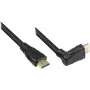 Good Connections cable HDMI de alta velocidad con Ethernet, conector acodado hacia arriba, dorado, 1 m, negro 4510-GWO010