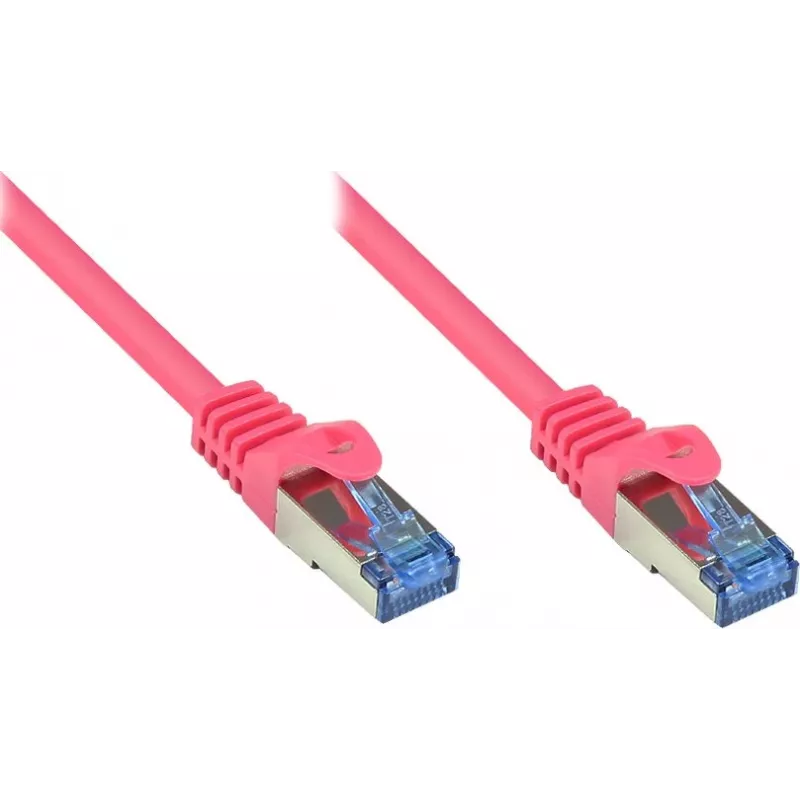 GoodConnections RNS® Cat. 6A S/FTP cable de red con protección de pestaña, libre de halógenos, magenta, 20m (8060-H200M)