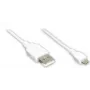 GoodConnections Alcasa cable USB 2.0, USB-A a Micro-USB B, 3 m, blanco 2510-MB03W
