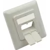 GoodConnections mecanismo central 50x50mm con marco embellecedor 80x80mm para tomas de red, blanco señal RAL9003 (GC-N0155)