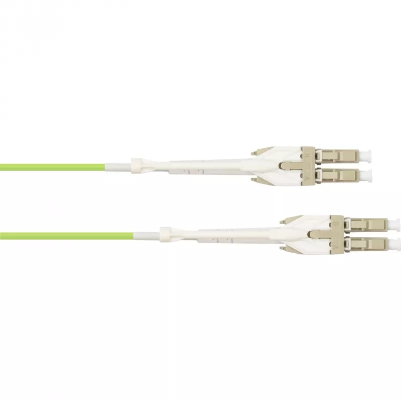 GoodConnections OM5 cable de fibra óptica LC/LC dúplex uniboot, 5m, LSZH, verde lima LW-U815LC5
