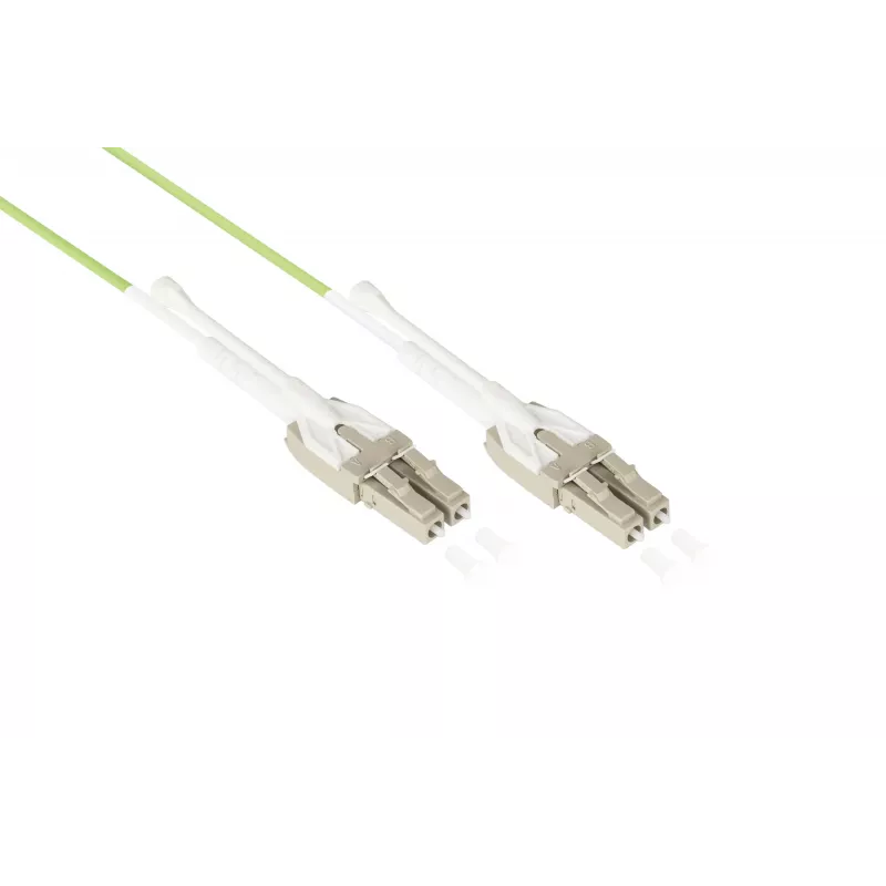 GoodConnections OM5 cable de fibra óptica LC/LC dúplex uniboot, 5m, LSZH, verde lima LW-U815LC5